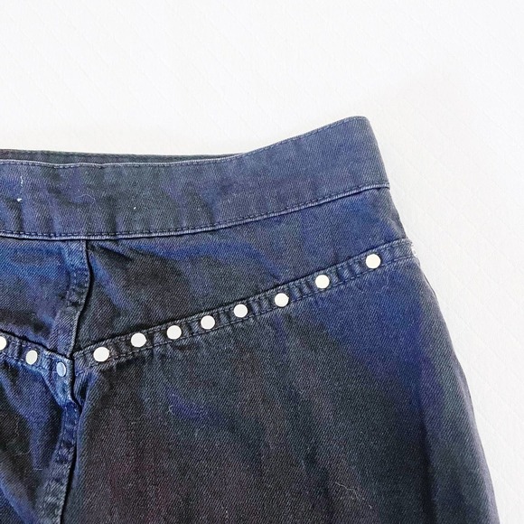 Zara Black Mini Skirt Pockets Studded Details SZ S NWT - Picture 3 of 8